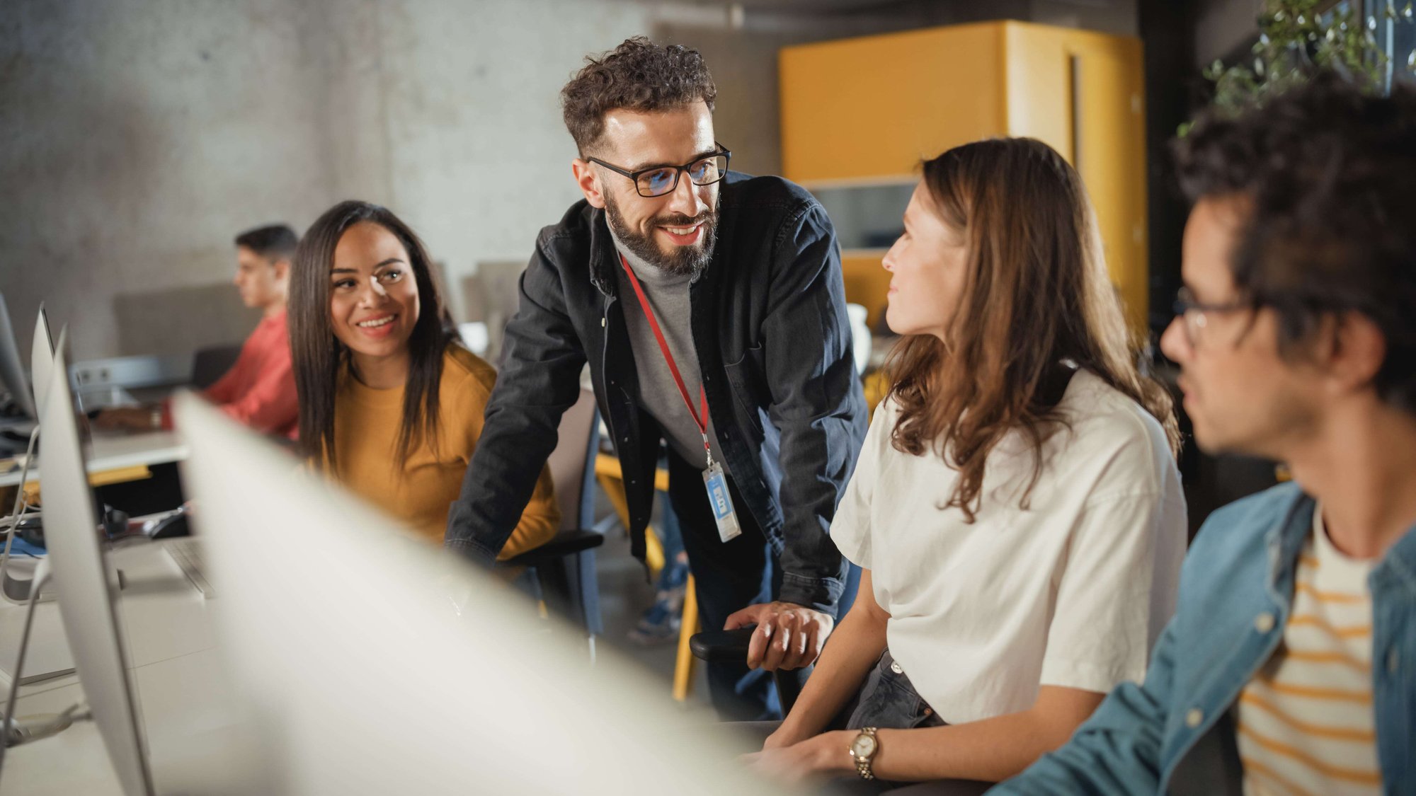 Lecturer Helps Scholar with Project_479026376-min